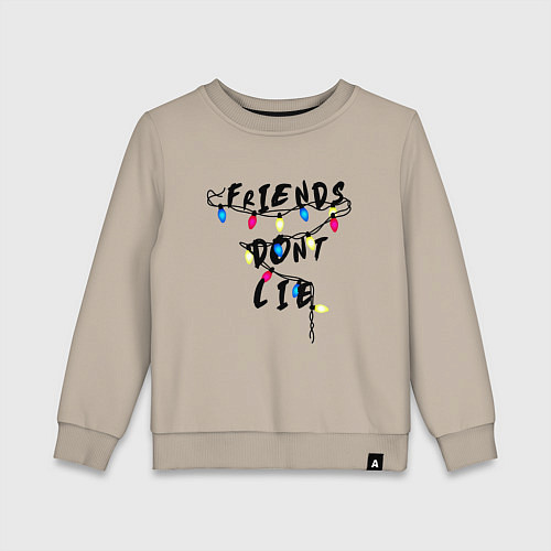Детский свитшот Friends dont lie / Миндальный – фото 1