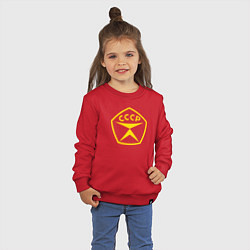 Свитшот хлопковый детский Atomic Heart: Качество СССР, цвет: красный — фото 2