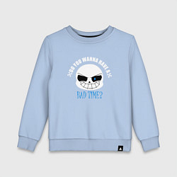 Свитшот хлопковый детский UNDERTALE, цвет: мягкое небо