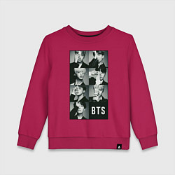 Свитшот хлопковый детский BTS, цвет: маджента