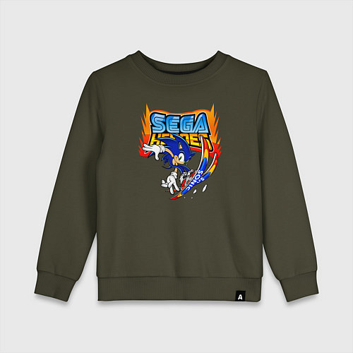 Детский свитшот Sonic:Sega Heroes / Хаки – фото 1