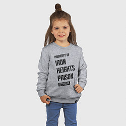 Свитшот хлопковый детский Iron Heights Prison, цвет: меланж — фото 2