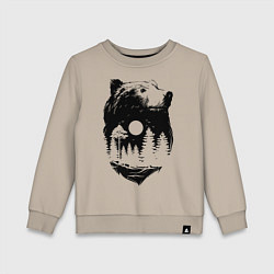 Свитшот хлопковый детский Bear, цвет: миндальный