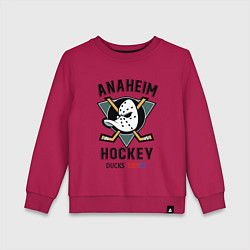 Свитшот хлопковый детский ANAHEIM DUCKS, цвет: маджента