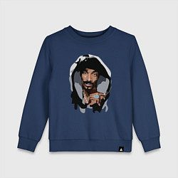 Свитшот хлопковый детский Snoop Dogg, цвет: тёмно-синий