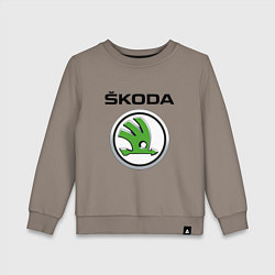 Свитшот хлопковый детский SKODA, цвет: утренний латте