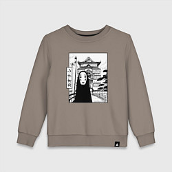 Свитшот хлопковый детский No-Face Spirited Away Ghibli, цвет: утренний латте