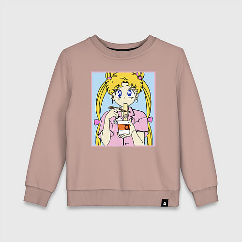 Детский свитшот Sailor Moon Usagi Tsukino / Пыльно-розовый – фото 1