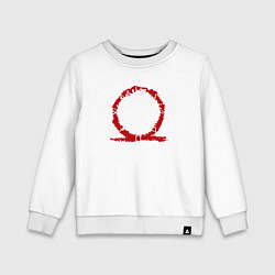 Свитшот хлопковый детский GOD OF WAR, цвет: белый