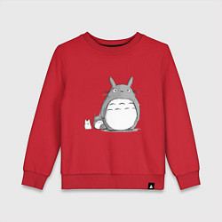 Свитшот хлопковый детский Тоторо, цвет: красный