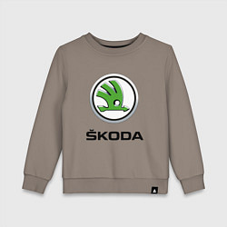 Свитшот хлопковый детский SKODA, цвет: утренний латте