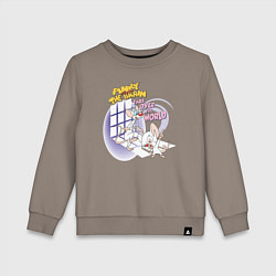 Свитшот хлопковый детский Брейн и Пинки, цвет: утренний латте