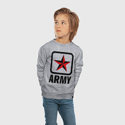 Свитшот хлопковый детский Army Star, цвет: меланж — фото 2