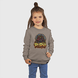 Свитшот хлопковый детский Lets the galaxy burn, цвет: утренний латте — фото 2