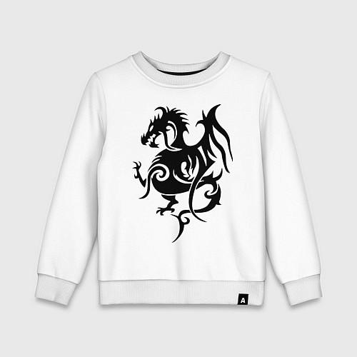 Детский свитшот Геральдический дракон / Белый – фото 1