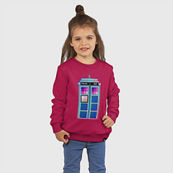 Свитшот хлопковый детский Доктор Кто, цвет: маджента — фото 2