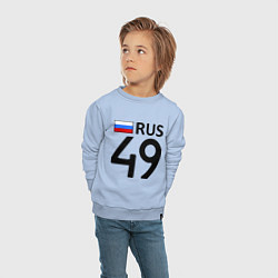 Свитшот хлопковый детский RUS 49, цвет: мягкое небо — фото 2