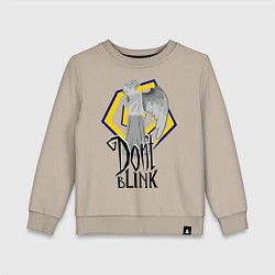 Свитшот хлопковый детский Don't blink, цвет: миндальный