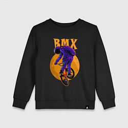 Свитшот хлопковый детский BMX - moon - space, цвет: черный