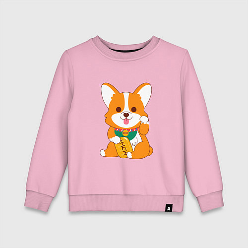 Детский свитшот КОРГИ / Светло-розовый – фото 1