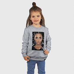Свитшот хлопковый детский Ольга Бузова - знаменитость, цвет: меланж — фото 2