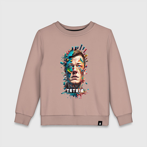 Детский свитшот Tetris - Air studio / Пыльно-розовый – фото 1