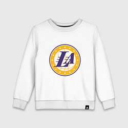 Свитшот хлопковый детский LA Lakers, цвет: белый
