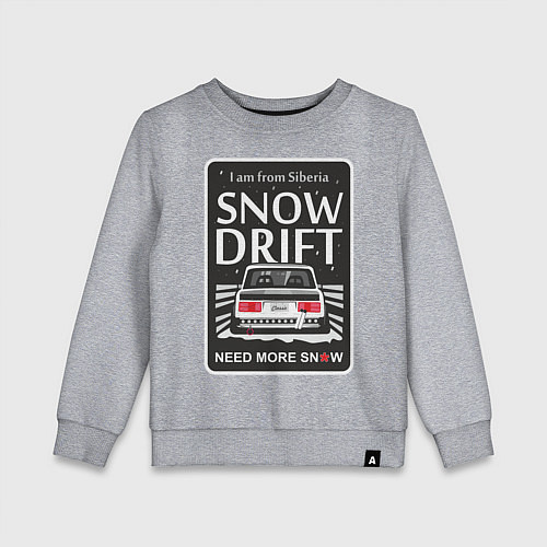 Детский свитшот Мамкин Дрифтер / Меланж – фото 1