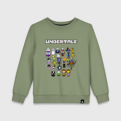 Свитшот хлопковый детский UNDERTALE, цвет: авокадо