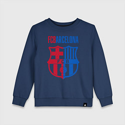 Свитшот хлопковый детский Barcelona FC, цвет: тёмно-синий
