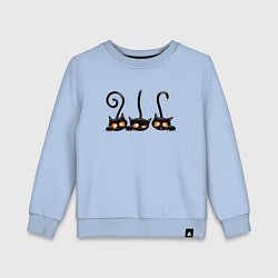 Свитшот хлопковый детский Котики, цвет: мягкое небо