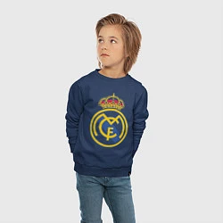 Свитшот хлопковый детский Real Madrid FC, цвет: тёмно-синий — фото 2