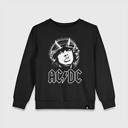 Свитшот хлопковый детский ACDC Angus, цвет: черный