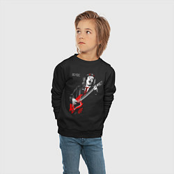 Свитшот хлопковый детский ACDC Angus Young, цвет: черный — фото 2