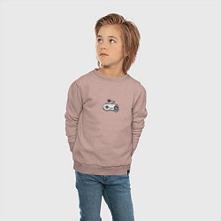 Свитшот хлопковый детский Джойстик, цвет: пыльно-розовый — фото 2