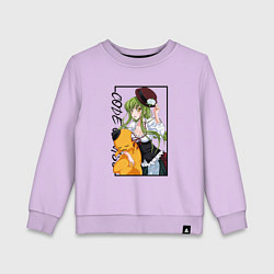 Свитшот хлопковый детский C C Код Гиас, цвет: лаванда
