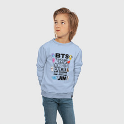 Свитшот хлопковый детский BTS BT21, цвет: мягкое небо — фото 2