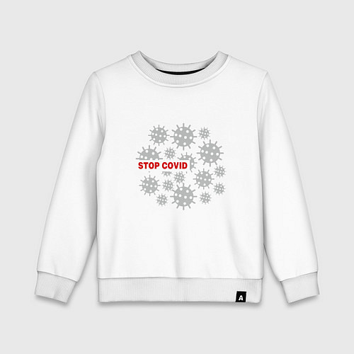 Детский свитшот Stop Covid / Белый – фото 1