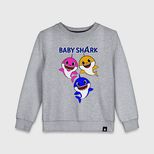 Детский свитшот Baby Shark / Меланж – фото 1