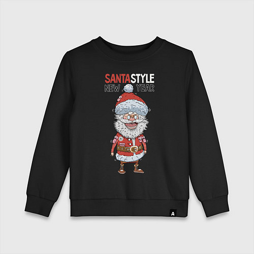 Детский свитшот SantaSTYLE / Черный – фото 1