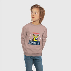 Свитшот хлопковый детский Impostor Pikachu, цвет: пыльно-розовый — фото 2