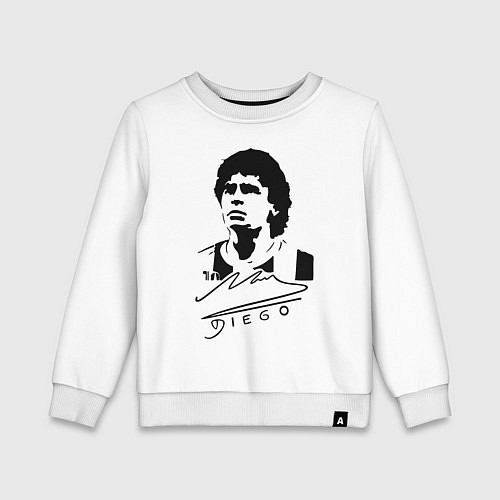 Детский свитшот Diego Maradona / Белый – фото 1