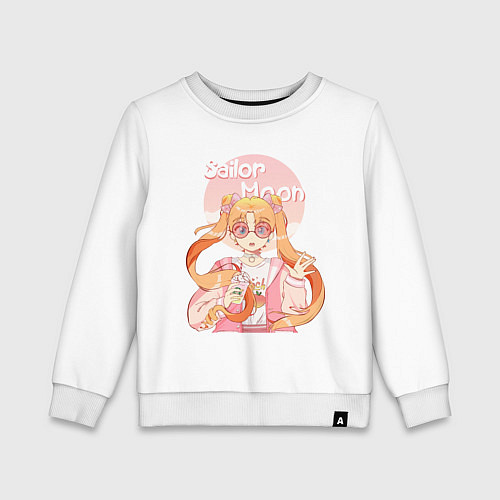 Детский свитшот Sailor Moon Coffee / Белый – фото 1