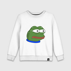 Свитшот хлопковый детский Pepe MonkaS, цвет: белый