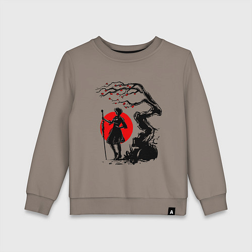 Детский свитшот NIER AUTOMATA / Утренний латте – фото 1