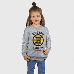 Свитшот хлопковый детский BOSTON BRUINS NHL, цвет: меланж — фото 2