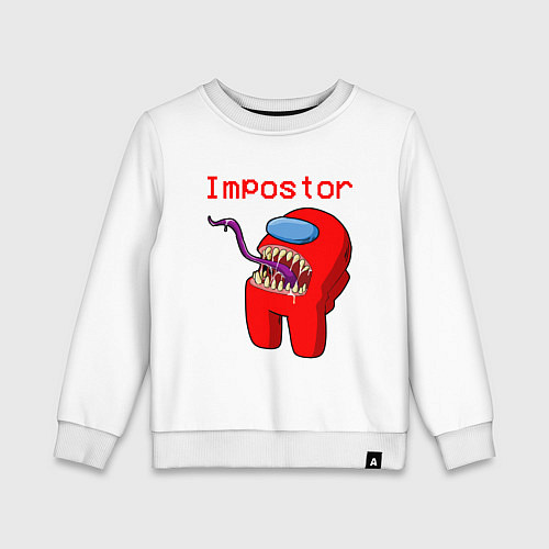 Детский свитшот AMONG US - IMPOSTOR / Белый – фото 1