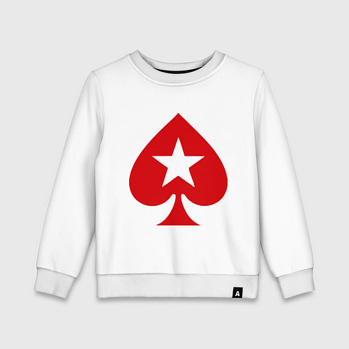 Детский свитшот Покер Пики Poker Stars / Белый – фото 1
