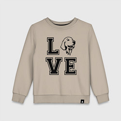 Свитшот хлопковый детский Лабрадор, цвет: миндальный