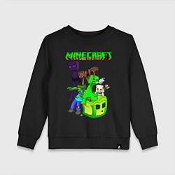 Свитшот хлопковый детский Minecraft, цвет: черный
